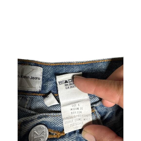 Vintage Calvin Klein Jeans Size 6 High Rise Stonewash USA - Picture 4 of 8